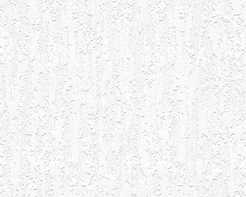 A.S. Création Strukturprofiltapete Simply White 4 Tapete 10,05 m x 0,53 m weiß Made in Germany 240910 2409-10