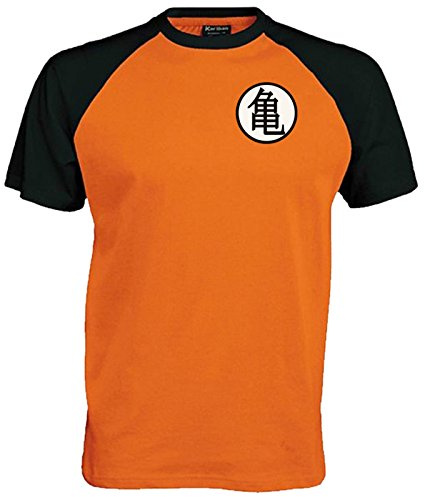 Goku Training Symbol Baseball T Shirt, Orange/Black, M
