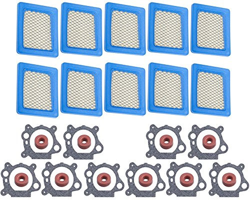 oxoxo 398188 281144 Schwimmerventil Vergaser Nadel Sitz mit 491588 FS Air Filter 272653 Dichtung für Briggs & Stratton Motoren