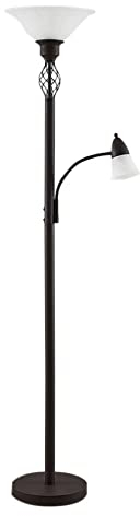 Lucande Lampada da terra (Country) colore Marrone, in Metallo ad es. Soggiorno & Sala pranzo lampada pavimento