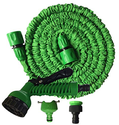 Rengzun Estensibile 7.5-45M Tubo da Giardino per Irrigazione con 7 Funzione di Spruzzo Cortile Giardino Autolavaggio Flessibile Tubo