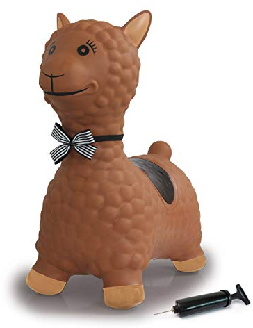 JAMARA 460542 Hüpftier Lama HoppyDoo - Spielzeug für Kinder, Hüpfspielzeug Baby Indoor/Outdoor, Geschenk für Kids, Gartenspielzeug, Bouncing, Pflegeleicht, BPA frei, mit Pumpe