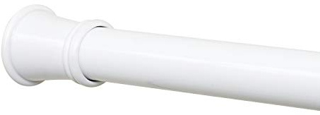 Zenna Home Tension Shower Curtain Rod, White, 26 to 76 Inches – Premium Adjustable Shower Curtain Rod for Bathroom, Easy No Drill Install – Rust Resistant Spring Tension Shower Curtain Pole