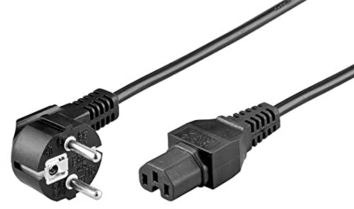 CAVO DI ALIMENTAZIONE SCHUKO 90 GRADI - C15 FEMMINA MT 1,80 PER TEMPERATURE ELEVATE