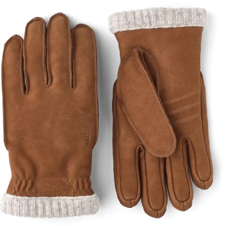 Hestra Joar Nubuck Handschuhe Fingerhandschuhe Lederhandschuhe Herren - mit Futter Winter Herbst-Winter
