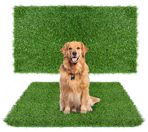 GLOBREEN Kunstrasen-Pad für Hunde, pinkeln, 114,4 x 81,3 cm, Kunstrasen, Haustiere, Rasen für Töpfchentraining, drinnen und draußen