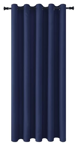 DWCN Door Curtain Living Room,1 Panel Room Divider Curtain for Bedroom, Apartment,Lounge,Navy Blue,80 x 84 inch Width by Length