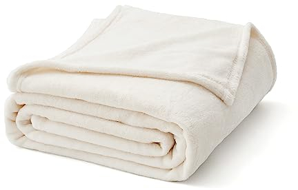 MIULEE Kuscheldecke Flauschig Decke Fleecedecke Wohndecken Couchdecke Flauschig Überwurf Mikrofaser Tagesdecke Sofadecke Blanket Für Bett Sofa Schlafzimmer Büro 150x200 cm Weiß