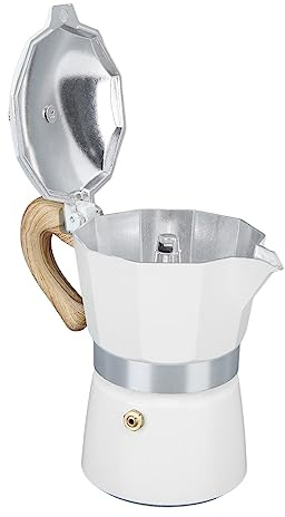 Stovetop Coffee Maker Outdoor Moka Pot Extraction Coffee Pot Mocha Pour Pot with Mocha Pot Aluminum for Outside Italian Stovetop Moka Pots (300ml 6 Cups)