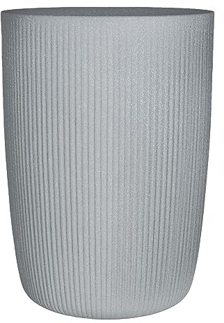 Scheurich Linetto High 54, hög kruka/blomkruka/blomkruka, rund, färg: Stony Grey, tillverkad med återvunnen plast, 10 års garanti, för utomhusbruk