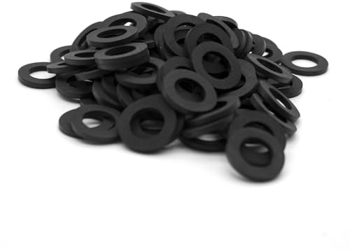 DOJA Barcelona | Joint Plat | 1/2 | LOT 50 | Joint Plat Caoutchouc 15/21 | 18x14x2mm | Joint Caoutchouc | Rondelle Plate | Pour Joint Plomberie, Robinet Machine À Laver, Mecanisme Chasse D'Eau WC