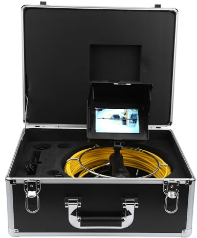 Industrielle Rohrkanal-Inspektionskamera, 5 Zoll, IP68, Wasserdicht, mit 8 LED-Lichtern für Hausbesitzer, Rohrreparaturbetriebe (F5P17-20M)