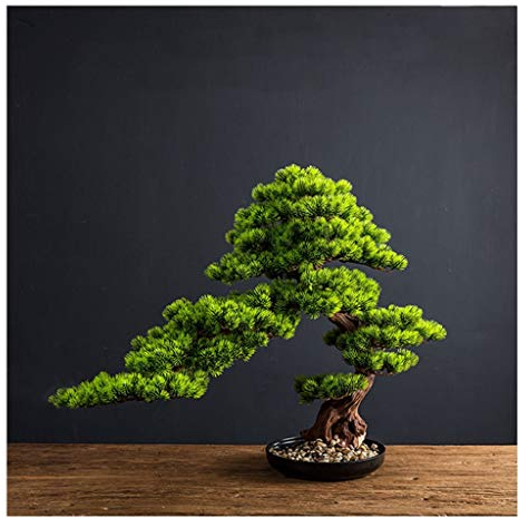 Künstlicher Bonsai Grüne Pflanze Simulation Große Bonsai Welcome Kiefer Gefälschte Pflanze Indoor Garten Home Büro Desktop Dekoration Simulation Baum Ornamente Künstliche Zimmerpflanzen im Topf ( Size