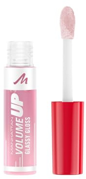 Manhattan Volume Up Glassy Gloss, hochglänzender Lipgloss mit feuchtigkeitsspendender Formel und Volumeneffekt, Fb. 100 Coco Sugar