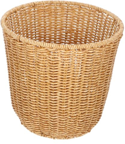 IMIKEYA Panier De Rangement Tressé Petit 21x21 Cm En Plastique Et Fer Résistant Organisation Maison Bureau Portable