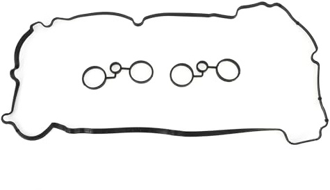 Motoforti Valve Cover Gasket, Cylinder Head Valve Seal Gasket, for PEUGE0T 207 208 308 508 1.6 16V, Rubber, No.9805264280 Black, Rocker Cover Gasket 1 Set