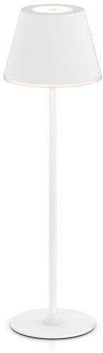 CSL - Tischlampe LED mit Akku - Kabellos - Touch - Helligkeit dimmbar - warmweiß neutralweiß kaltweiß - Metall - großer Akku - Tischleuchte - Nachttischlampe - Leselampe - Indoor/Outdoor - weiß