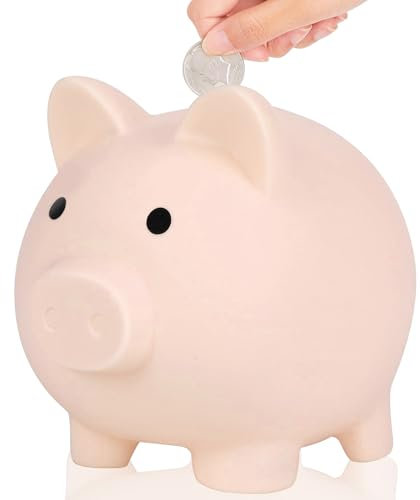 L&W Luck Hucha Cerdito,Monedas de Caja de Dinero Bonita,Hucha Ahorro Inastillable, Monedas, Calderilla, Accesorios Bonitos