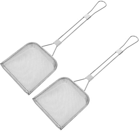 Alipis Efficiente Cucchiaio Da Frittura Quadrato in Acciaio Inossidabile Con Colino A Rete Mestolo Per Cucinare Utensile Da Cucina Versatile