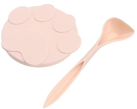 BUGUUYO Cat Food Can Lids Silicone Sealed Cover and Spoon 3 Ring Slot