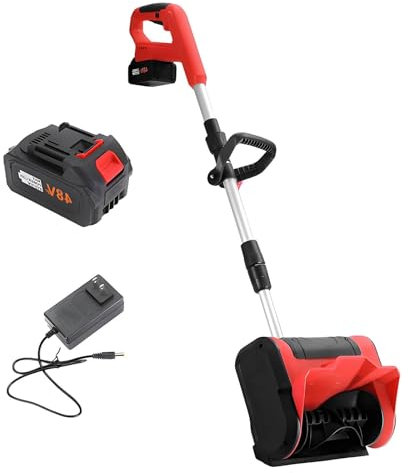 Spazzaneve Retrattile, Spazzaneve Pieghevole, Facile Da Usare per La Schiena, Spazzaneve con Doppio Interruttore Di Sicurezza, per La Rimozione Della Neve Invernale Dal Vialetto(One Battery)