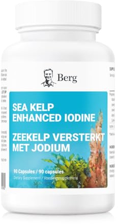 Berg Hochdosiertes Jod 200 µg – Klamath-Blaualgen & Isländisches Kelp – 90 Kapseln – 3-Monats-Vorrat