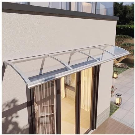 YFAURNDE Auvent de Porte et fenêtres,Marquise Solaire abri, banne entrée Protection,Contre la Pluie Marquise de Porte d Entrée Moderne Invisible, Protégez vos portes extérieures de la pluie et de la n