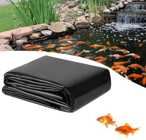 Gguwug bache epdm 5x5.5m epdm toiture Piscine, à Membrane renforcée Film d'étang, Bassin de Jardin extérieur étangs et étangs de carpes koï résistant à la déchirure