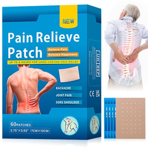 Mineup 60 Stück Schmerzlinderung Patch, Schmerzlinderungspflaster, Schmerzpflaster Knie, Wärmepflaster für Knie Rücken Nacken Muskelkater Schulter | Schmerzpflaster Knie, Wärmepflaster für Knie Rücken Nacken Muskelkater Schulter