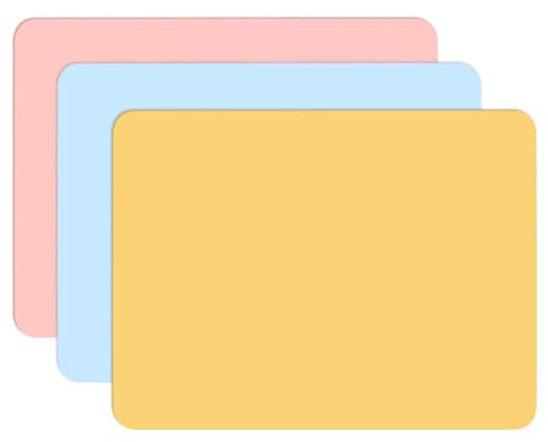 Jinsion 3 Pack Clay Mat, 40 x 30 cm Silicone Mats for Crafts, Heat Resistant Dough Kneading Sheet, Placemat, Non-Slip A3 Large Silicone Mat for Liquid, Resin Jewelry Casting Molds, Kitchen, Worktops