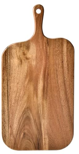 Huayeex Planche À Découper En Bois, Planche À Découper Avec Poignée, Plateau Double Face Pour Steak Et Service De Fromage, Pour Cuisine Commerciale Et Restaurant, En Extérieur, Camping Et Salle À