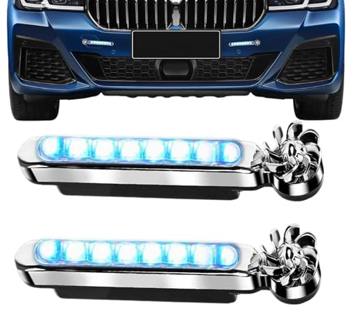 Luces LED para coche - 2 piezas de luces de conducción impulsadas por energía eólica | Accesorios de vehículos para viajes auto bicicleta camping pastillas al aire libre borde de carretera diario