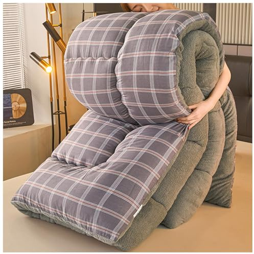 ZTGL Edredón Nórdico, EdredóN CáLido De Terciopelo De Cordero Doble Cara, Grueso Cálido Regalo Edredón Invierno de Cachemira, Invierno Borreguito Manta Cama Engrosado de Algodón D,135×200cm/2kg