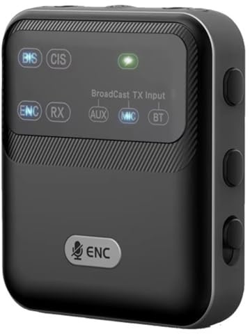 Elydiva Wireless Broadcast Encoder Decoder Bluetooth 6.0 Audio Receiver Transmitter with Mic Support Multiple Audio Systems One