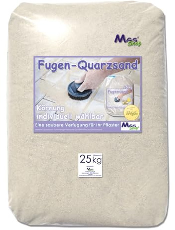 MGS SHOP 25kg Fugensand geprüfte Qualität Quarzsand helle Körnung (0.1-0.3 mm)