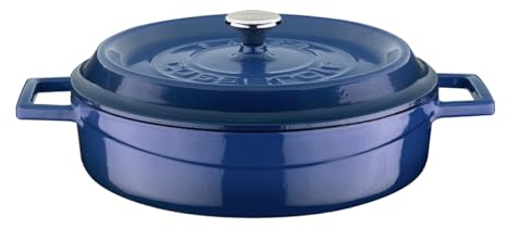 Lava Four Hollandais en fonte multi-usages 2-1/2 litre 2 1/2 Quart bleu cobalt