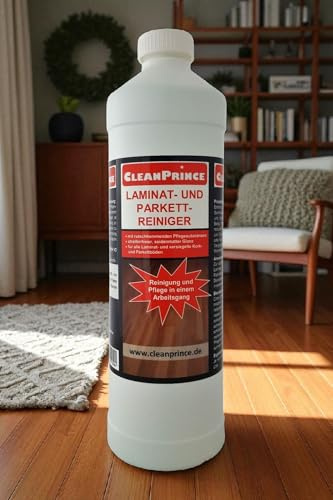 1 Liter CleanPrince Laminat- und Parkett-Reiniger 1000 ml Kork rutschhemmend Glanzboden Laminatreiniger Parkettreiniger