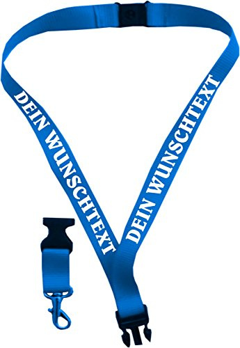 Geschenkartikel Schlüsselband 25 mm mit Verschluss Bedruckt mit Ihrem Schriftzug/auch für Kids/lanyards