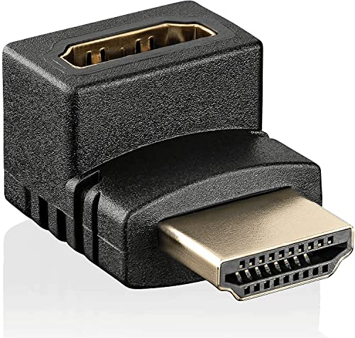 CABLEPELADO - Adattatore HDMI a gomito, angolo di 270°, adattatore HDMI ad angolo, da maschio a femmina, contatti placcati in oro, compatibile con Full HD 3D e 4K