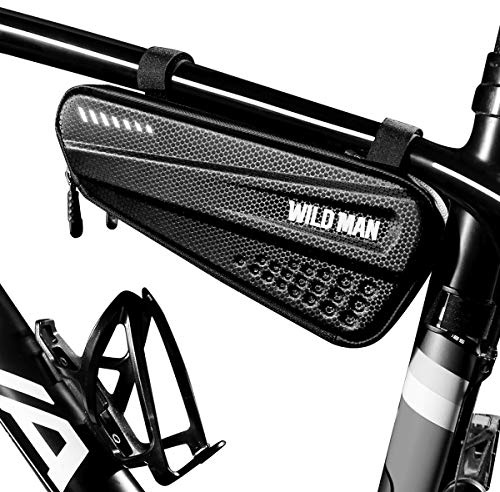 Fahrrad rahmentasche, wasserdichte Fahrradtasche Fahrradtasche, Vorderrohrtasche Dreieckstasche Vordersattel, Rahmentasche für Outdoor MTB Rennrad Mountainbike Querstange, mit reflektierenden Streifen