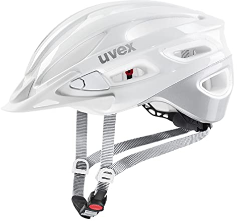 uvex true - leichter Allround-Helm für Damen - individuelle Größenanpassung - erweiterbar mit LED-Licht - white-silver - 55-58 cm