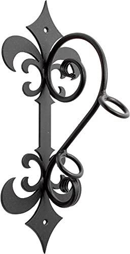 MORIA DESIGN Wand-Fahnenhalter 14,5 x 13,5 x 37 cm Schwarz, 1-Fach Balkon | Fahnenstange, Hauswand, Balkongeländer, Fahnenmast Halterung, Haus, Garten, Balkon, Garage, Schwarz, 1-Fach, Außen, Wand