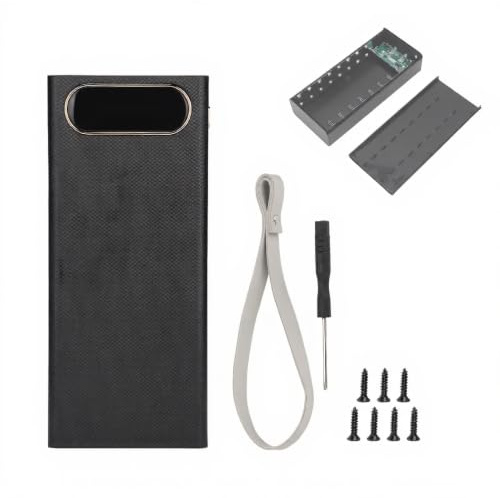 Power Bank Fai da Te, Portable L16 Standard Edition 16 Sezioni 2 Uscite USB Battery Box, con Display LCD e Porta di Ingresso Micro Tipo C, Supporta Tutti i Modelli di