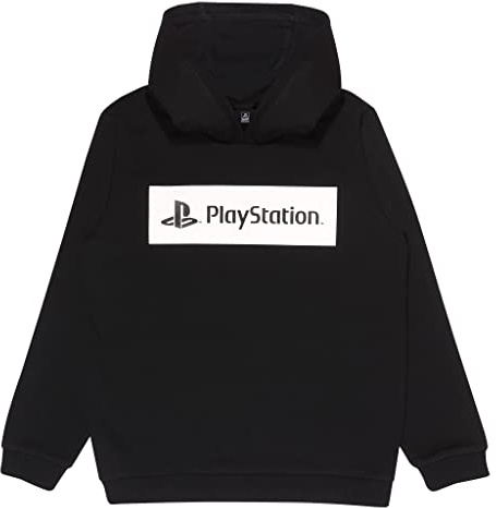 Popgear Flicka Playstation Playstation-logotyp. Pojkar tröja hoodie. Svart tröja huvtröja (1-pack)
