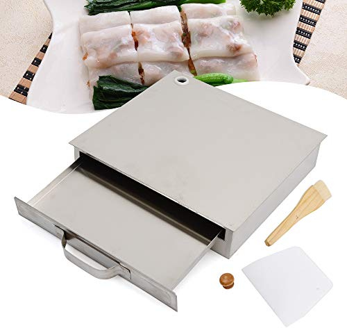 Cuiseur Vapeur de Nouilles de Riz en Acier Inoxydable - Rice Roll Steamer, Poudre Intestinale, Machine à Vapeur pour Restaurant Chinois et Amateurs de Rouleaux de Riz