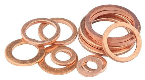 M6 M8 M10 M12 M14 M16 M18 M20 M22 M24 M27 M33 M36 Kupferscheiben Dichtung Dichtring Flache Unterlegscheibe O-Ring Massive Unterlegscheibe Metallabstandshalter-M14 x 20 x 1 mm, 20 Stück