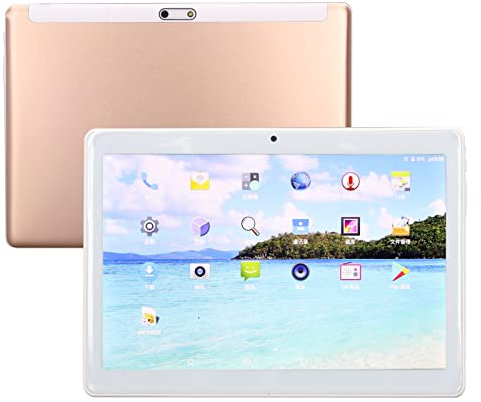 Smart Tablet, Schermo Grande HD IPS da 10,1 Pollici, 2G RAM 32G ROM Quad Core, 2 MP Anteriore Posteriore 5 MP con Flash, Corpo in Metallo con Bordo Lucido CNC, Tablet 4000 mAh per Android 7.0(UE)