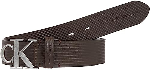 Calvin Klein Herren Round Mono Pl Lthr Tx Belt 35mm K50k511155 Gürtel