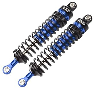 GPM Upgrades Aluminum 6061-T6 Front Adjustable Spring Dampers for 1/10 4Wd Hammer Rey U4 Rock Racer（LOS03030） RC Car (Blue)