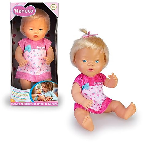 Nenuco - avec Le Syndrome de Down | La Ligne de diversité Fonctionnelle et d'inclusion Poupée Blonde, Corps Dur de 35 cm, Cadeau pour garçons et Filles à partir de 1 an